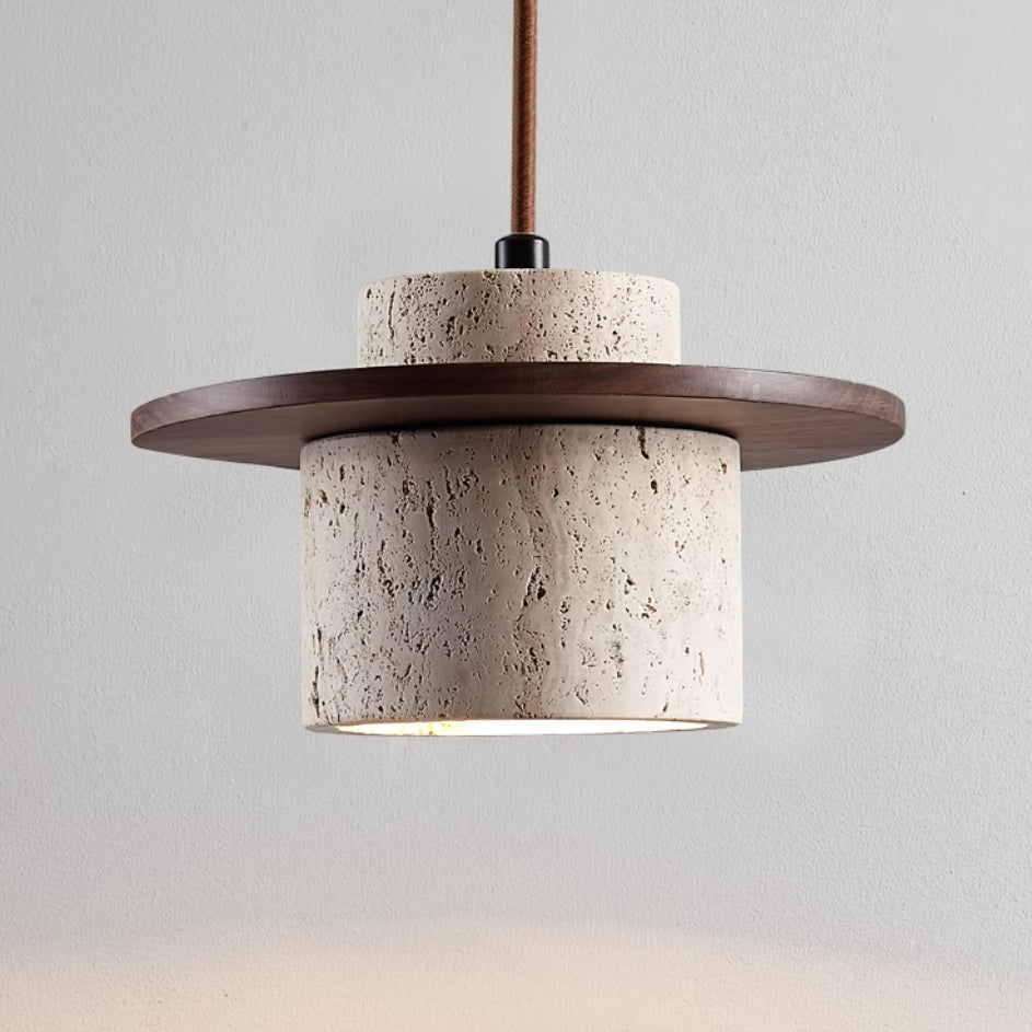 AuraGlo - Stylish Travertine Pendant Light for Modern Interiors