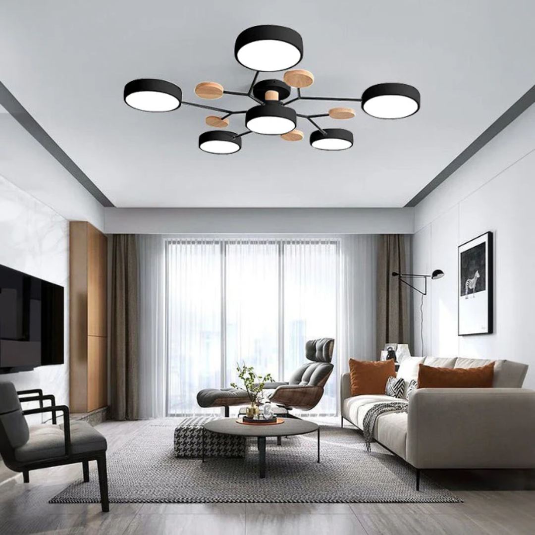 Roomora - Clio Modern Round LED Ceiling Lamp for Living Room At Home