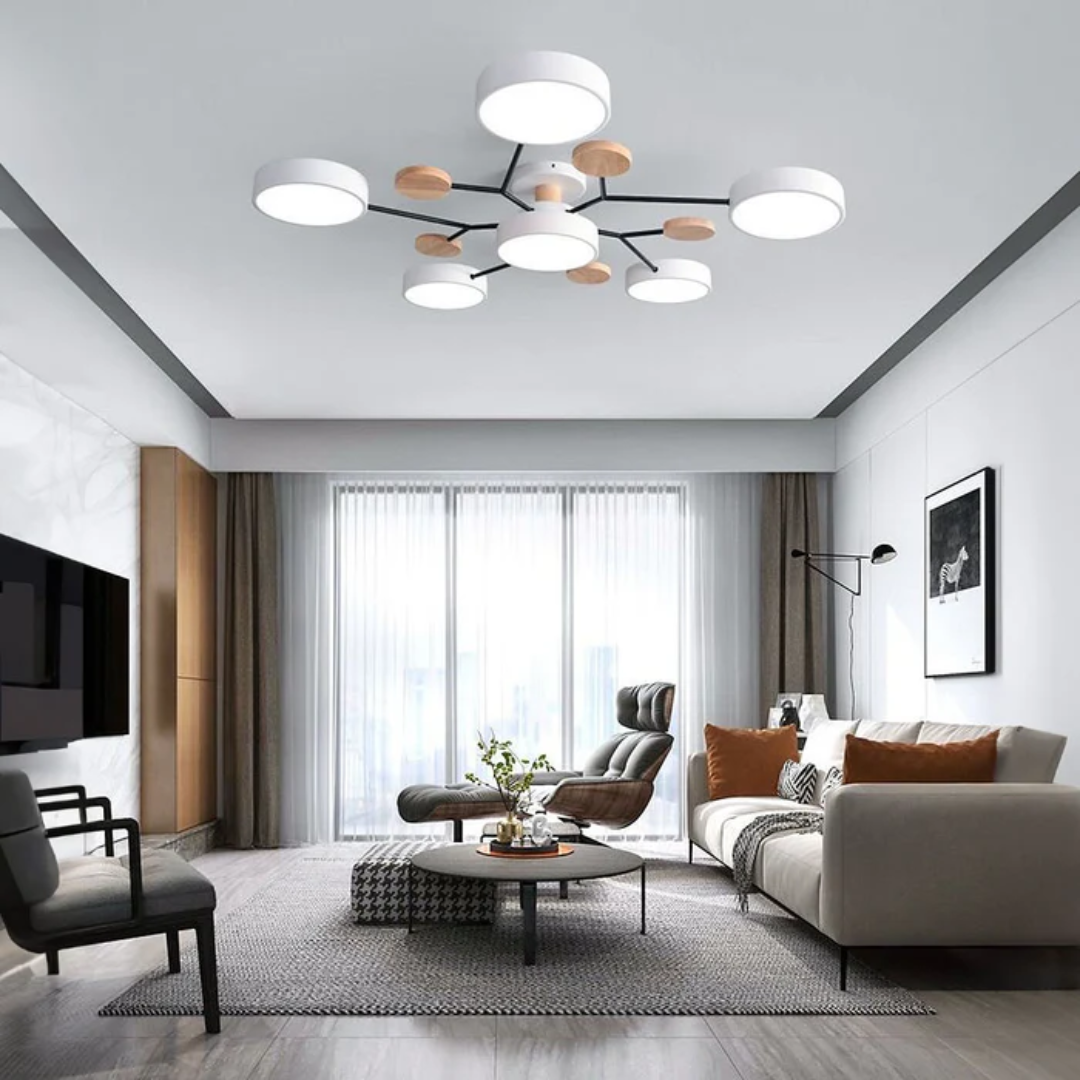 Roomora - Clio Modern Round LED Ceiling Lamp for Living Room At Home