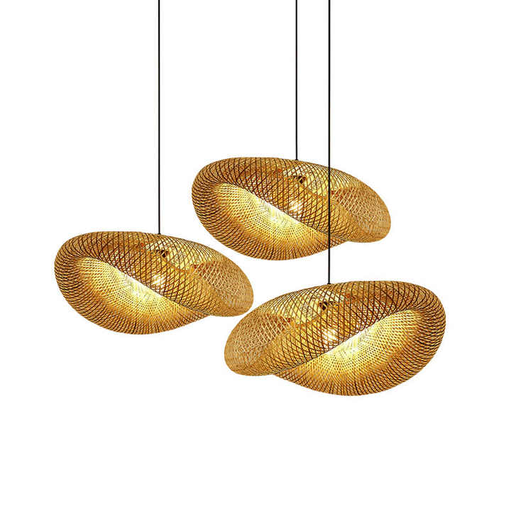 VibeGlo - Stylish Bamboo Hanging Lamp for Modern Interiors